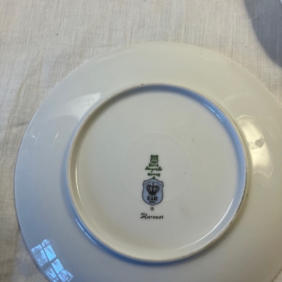 E&R 1886 German Golden Crown Harvest Salad Plates. Set of 3. - Picture 7 of 8